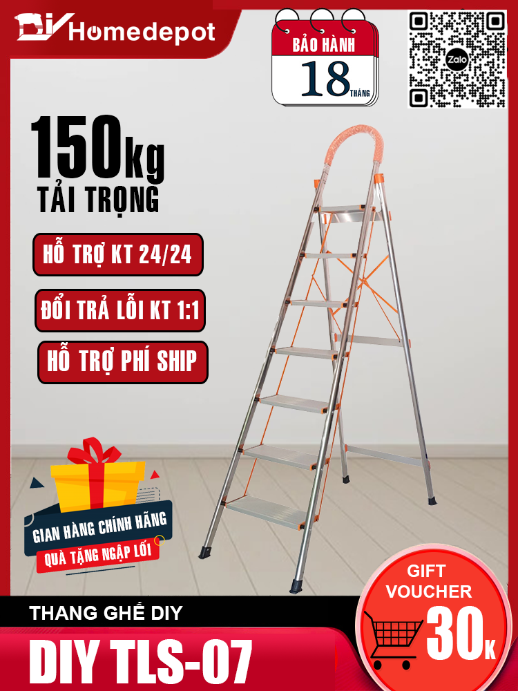 Thang ghế inox DIY TLS-07