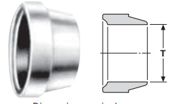 Vòng đệm trước của ống nối #8FF316 bằng thép không gỉ, đường kính ngoài 1/2". Size 1/2"O.D, hãng: Hoke (Ferrule Front #8FF316)