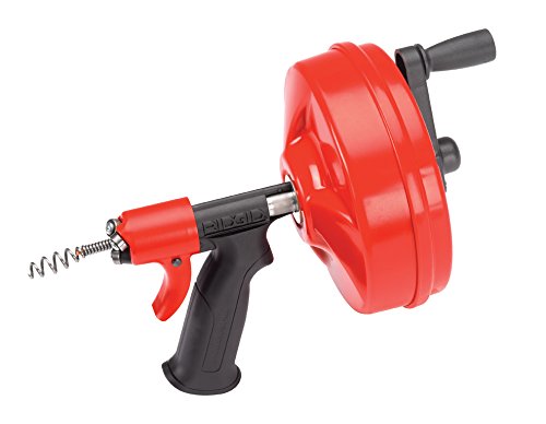 Dụng cụ thông ống cầm tay, PN: 41408, Hãng sản xuất Ridgid (Ridgid 41408 1/4-Inch x 25-Feet Power Spin Drain Cleaner)