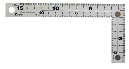 Thước eke vuông Shinwa 10435 nam châm kích thước 15 x 7.5cm