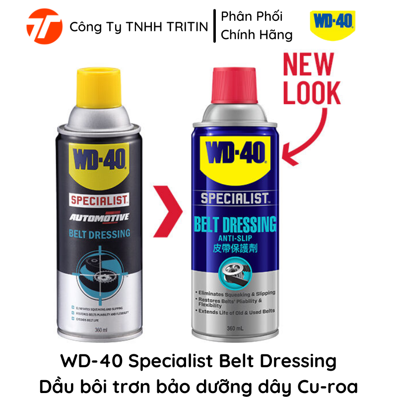 Dầu bôi trơn bảo dưỡng dây Cu-roa WD-40 Specialist Belt Dressing 360ml | TRITINCO