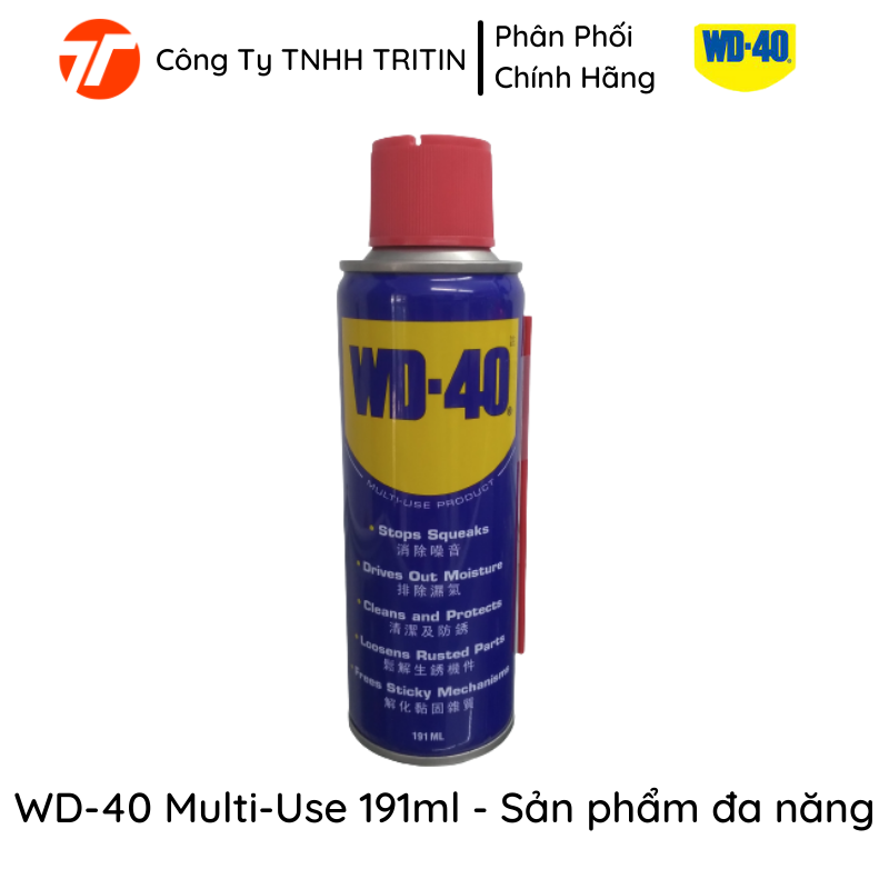Xịt đa dụng, bôi trơn, chống ẩm, tẩy sạch rỉ sét, bảo dưỡng máy móc WD-40 Multi-Use 412ml | TRITINCO